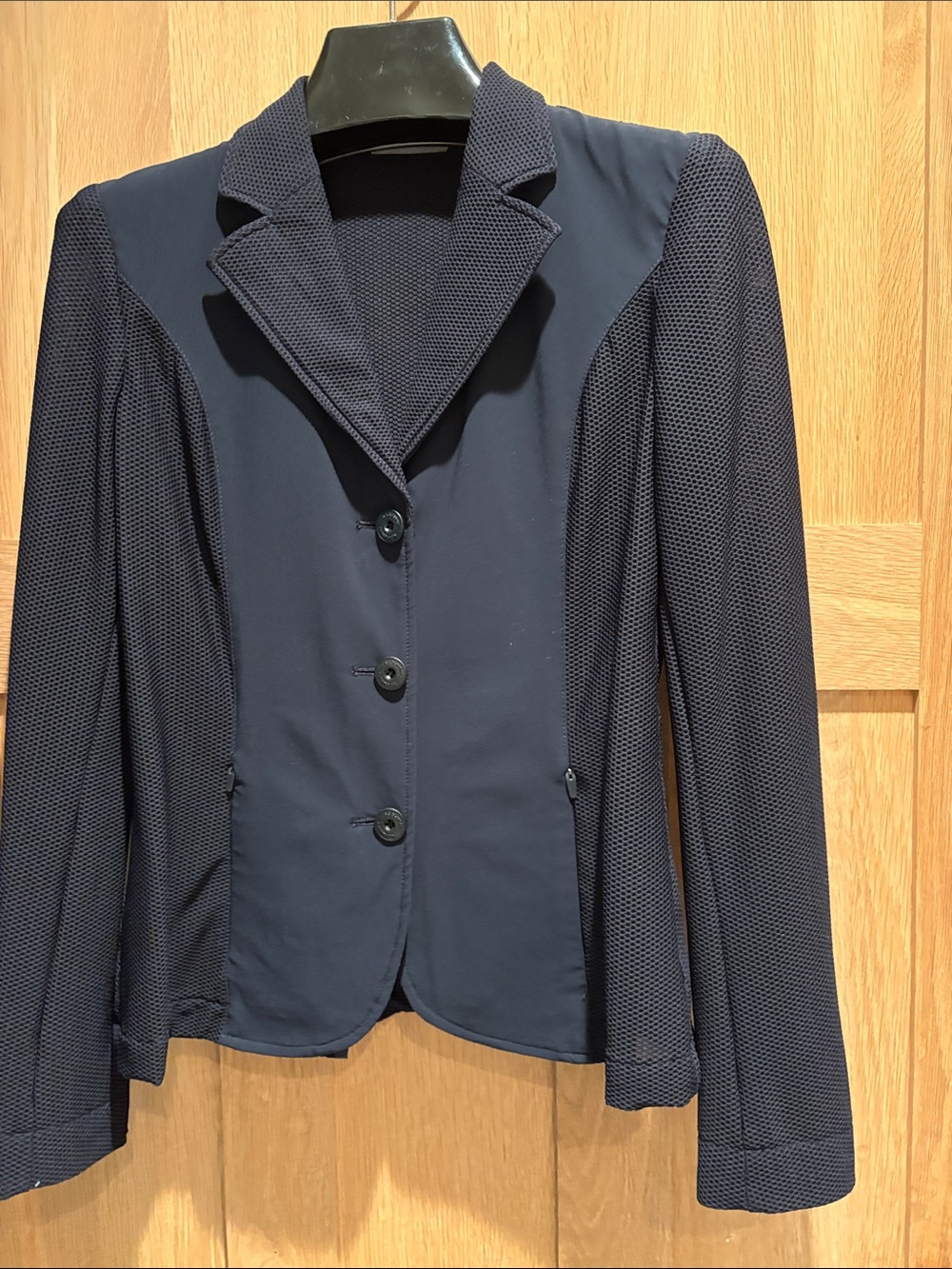 Navy Women's RJ Classic mesh show coat -black